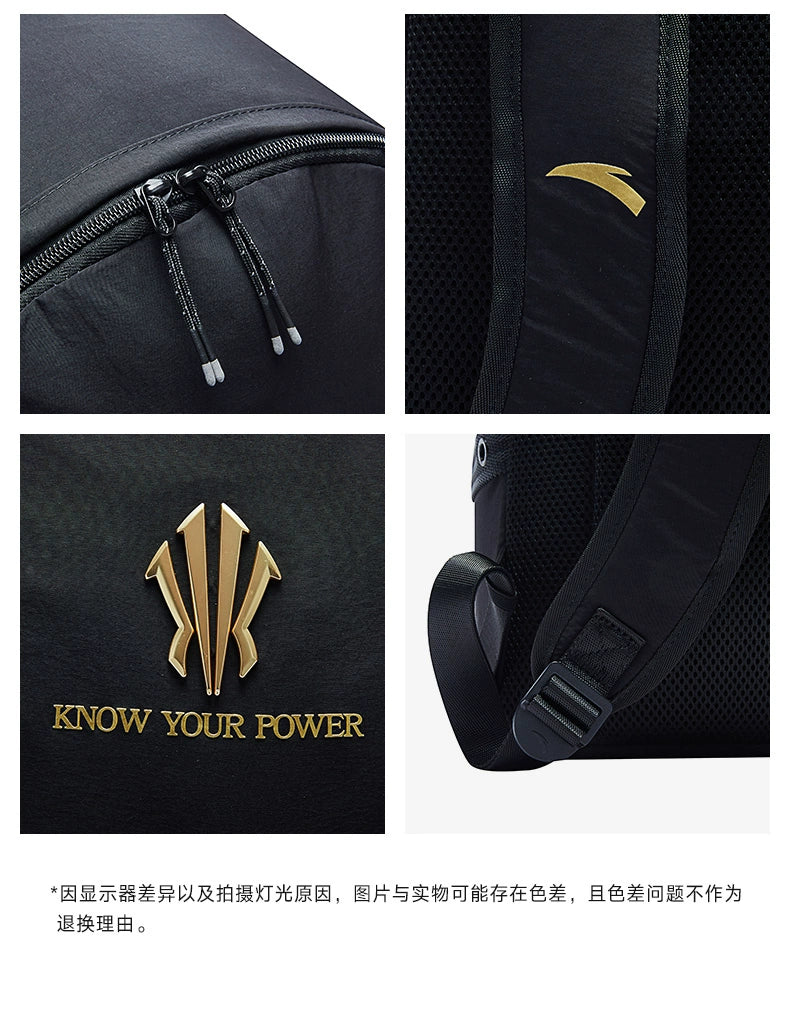 ANTA カイリーアービング 大容量 スクールバッグパック | ANTA Kyrie Irving backpack, large capacity student school bag, computer bag, black preppy backpack