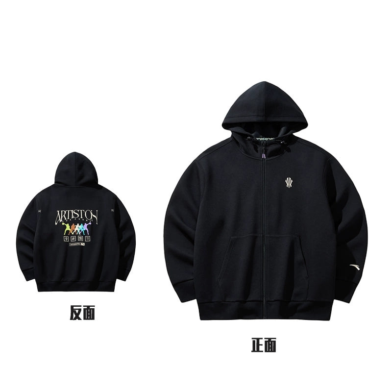 ANTA カイリーアービング アーティストオンザコート シルエット フーディ パーカー | ANTA Kyrie Irving Hooded Sport Jacket Unisex Cardigan Sweatshirt Artist On The Court Shadow