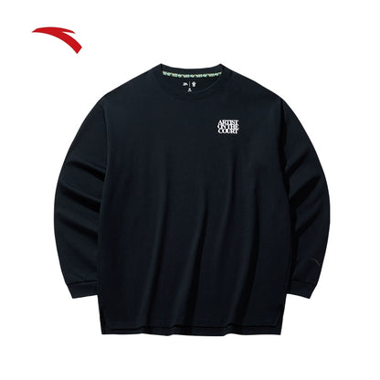 ANTA カイリーアービング ルーズ ロングスリーブ Tシャツ | ANTA Kyrie Irving American Loose Knitted Long-sleeved T-shirt