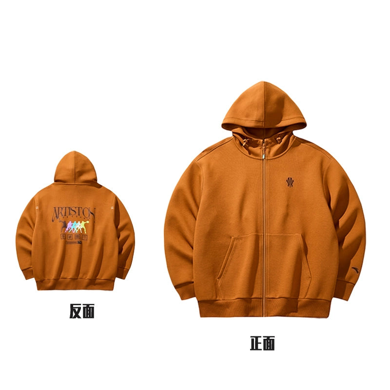 ANTA カイリーアービング アーティストオンザコート シルエット フーディ パーカー | ANTA Kyrie Irving Hooded Sport Jacket Unisex Cardigan Sweatshirt Artist On The Court Shadow