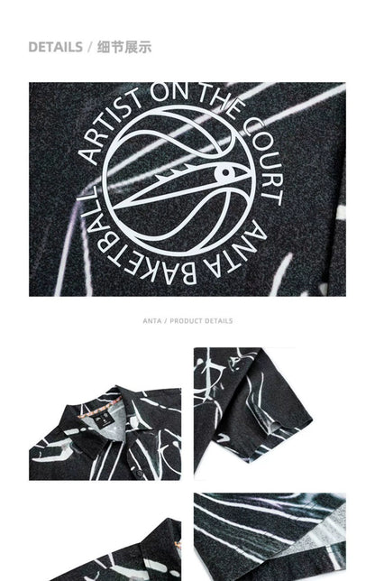 ANTA カイリーアービング "Artist On The Court" ポロ | ANTA Kyrie Irving Short-sleeved Shirt Loose and Breathable Top Summer