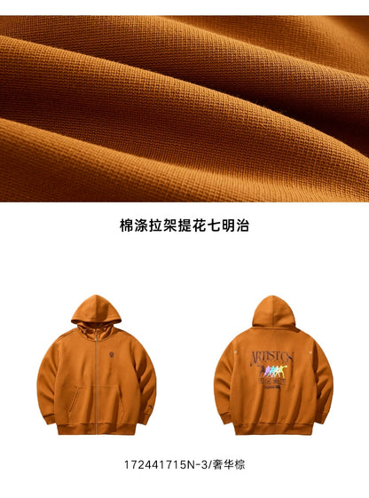 ANTA カイリーアービング アーティストオンザコート シルエット フーディ パーカー | ANTA Kyrie Irving Hooded Sport Jacket Unisex Cardigan Sweatshirt Artist On The Court Shadow