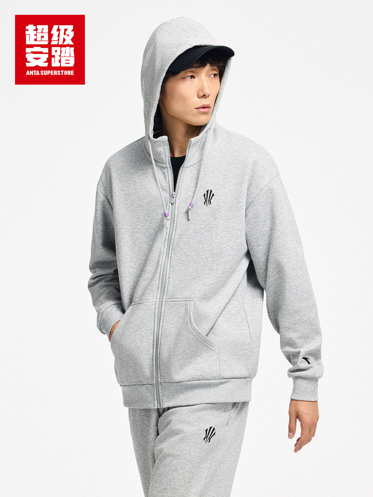 ANTA カイリーアービング 裏起毛 フーデッド カーディガン | ANTA Kyrie Irving Fleece-Lined Hooded Cardigan